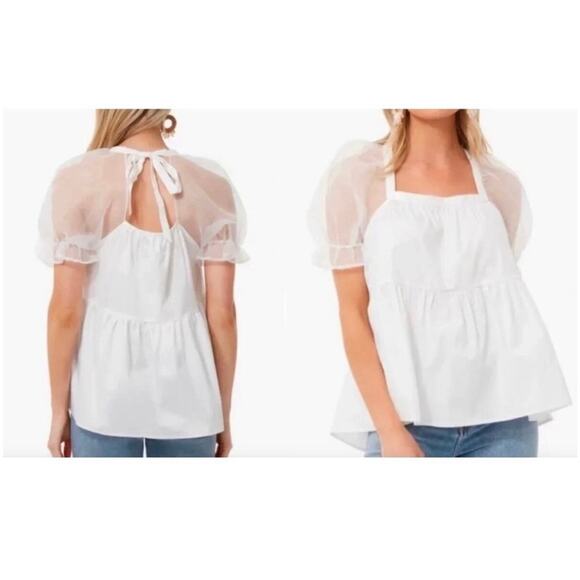 TUCKERNUCK Pomander Place White Tinsley Top Size Small - Picture 3 of 6